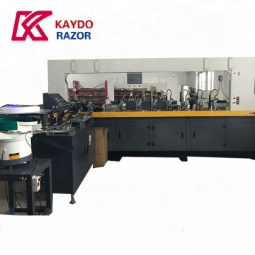 La máquina de plástico vertical hace un mango de afeitar de doble color