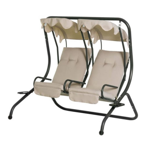 Luxury Swing Chair With Waterproof Canopy Cushion