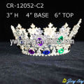 Silver Plated Rhinestone Full Round Pageant Crowns
