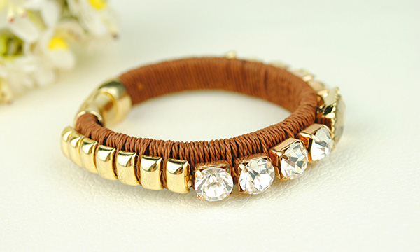 Magentic Gold Bangle Bracelet