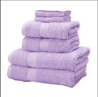100 kapas 32/2 berkualiti tinggi Purple Satin sempadan tuala mandi