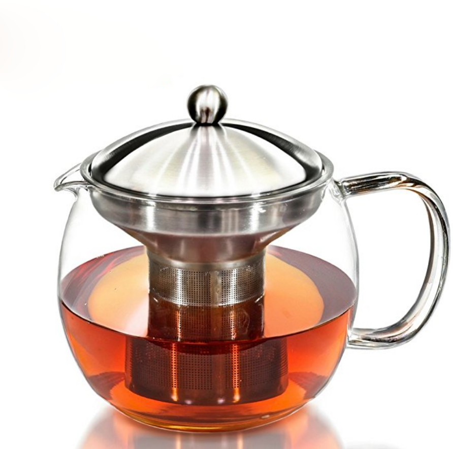 Teabloom Bếp &amp; Lò vi sóng An toàn Borosilicate Thủy tinh Ấm trà thủy tinh borosilicate thủy tinh chịu nhiệt Bộ ấm trà