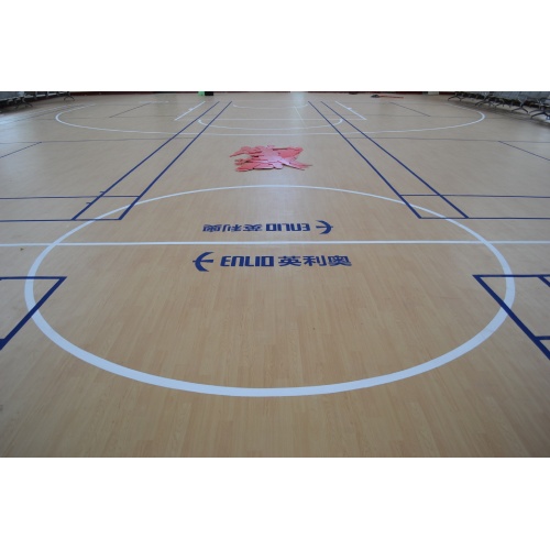 FIBA Approved Enlio Indoor PVC basketball Flooring