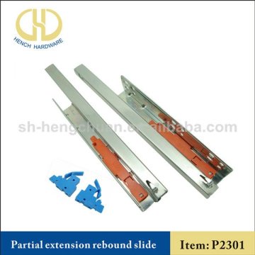 High Quality Two Fold Push To Open Drawer Slide Manufacturer
