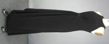 Chiffon Halter Dress Black Red Carpet Dress