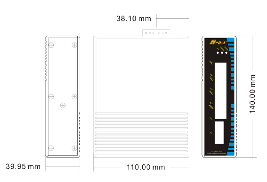 5 ports fast Ethernet fiber switch