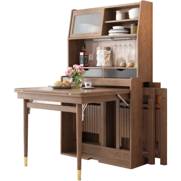 Wooden folding extend cabinet Foldable Dining Table