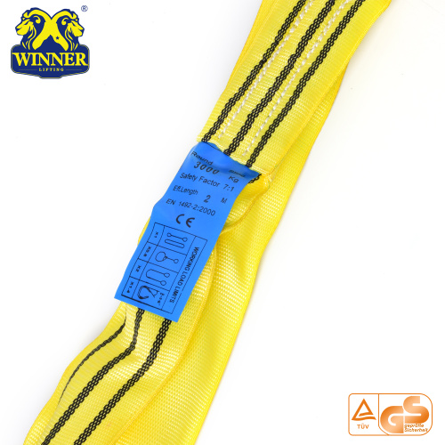 Polyester Endless 3 Ton Round Lifting Belt Webbing Sling