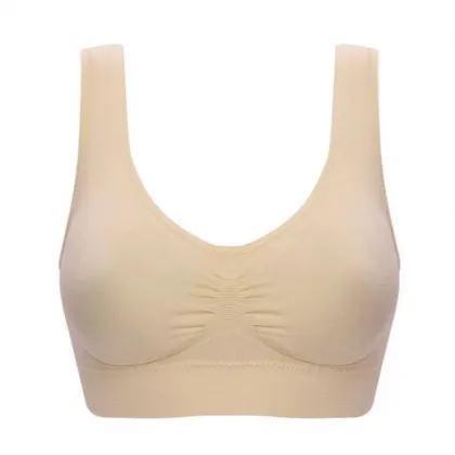 Seamless Wireless Push-Up Sports Bra for Women