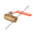 Red handle brass ball valve