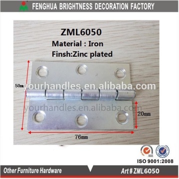 Heavy duty zinc plated stainless steel butt hinge