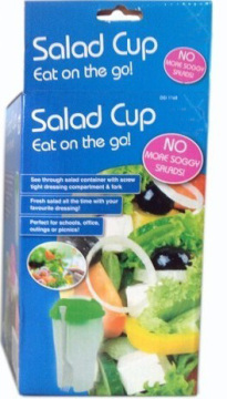 Salad Cup, Plastic Salad Cup with Fork, Salad Cup with Fork (TV149)