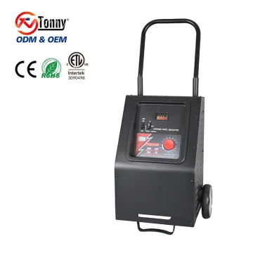 Wheeled Battery Charger Jump Starter 2-in-1 Manual Timer Controlled 140 Cranking Amp 12 Volt