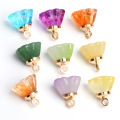 Glass Charms Lotus Shape Pendant