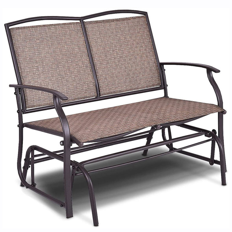 Patio Loveseat Glider Bench Outdoor Steel