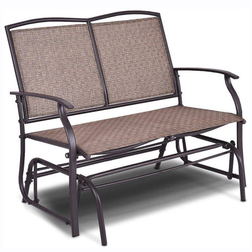 Patio Loveseat Glider Bench Outdoor Steel