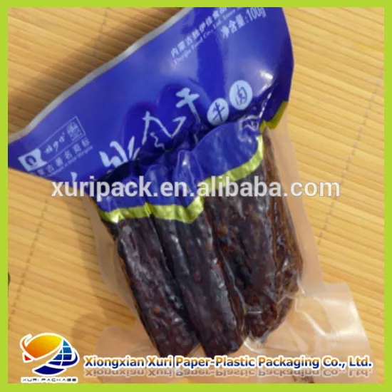 Top Quality plastic food vacuum bags for meat packaging with custom printed