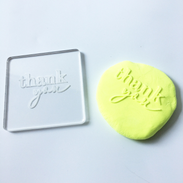 Acrylic Fondant Cookies Diamond Polishing Embosser Food Safe Cake Stamp