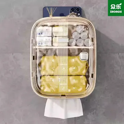 Wall-Mounted Waterproof Toilet Paper Towel Box
