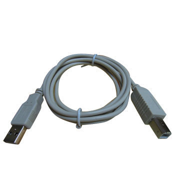 USB 2.0 A Male to B Male Printed Cable with Grey Color