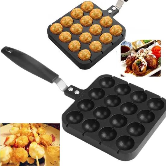16 Holes Easy To Clean DIY Takoyaki Pan Octopus Balls Baking Maker Grill Mold Burning Plate Kitchen Cooking Tools Bakeware
