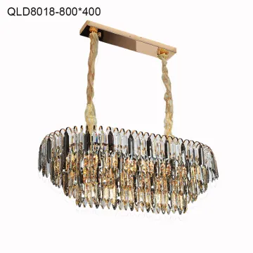 chandeliers lighting iron lobby crystal foyer modern lamp