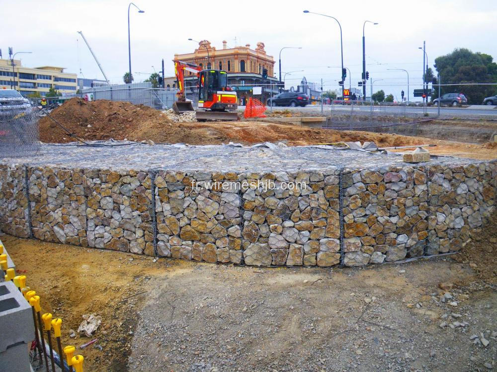 Boîte en gabions galvanisés de 3,5 mm pour le projet River Bank