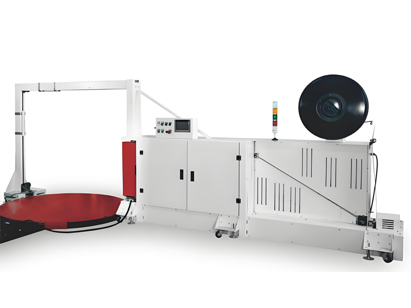 Integrated Pallet Wrap and Strap Machine