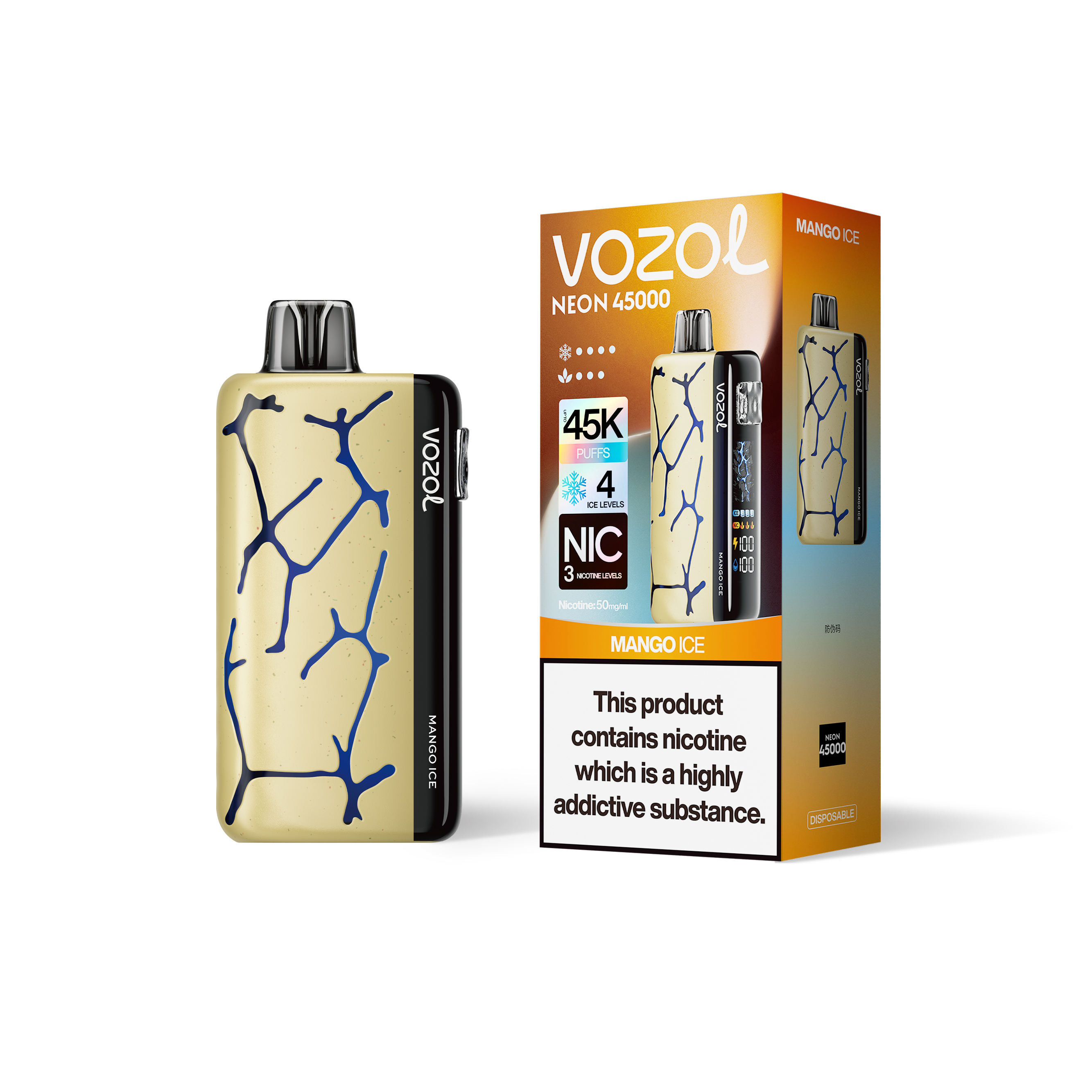 Vozol neon 45k puffs grosir