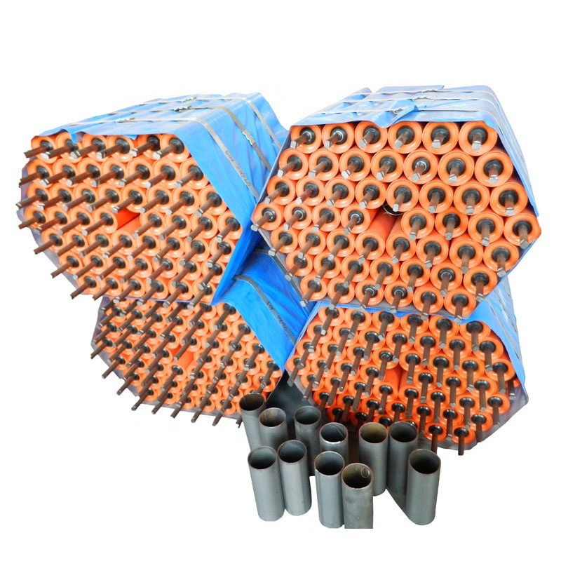 Stainless Steel Rubber Coated Mining Belt Conveyor Rollers for 133mm to 1400mm Impact Carrier