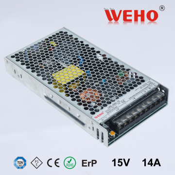 LRS-200-15 slim type 30mm full range 85-264v ac/dc 15v 200w power supply