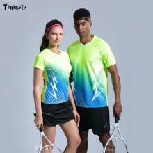 Top Quality tennis shirts set ladies badminton tshirt Women Men Table Tennis jersey tenis ninas set lady Team Training T Shirts