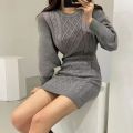 Women's Long Sleeve solid color Dress