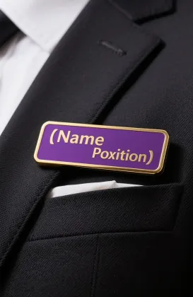 Custom name badge for work