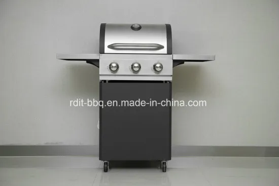 Newest Design 3 Burners Gas Grill with Foldable Side Tables
