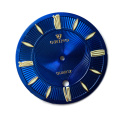 Dial di orologio Guilloché blu scuro da 35 mm