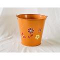 4L Orange decal metal bucket