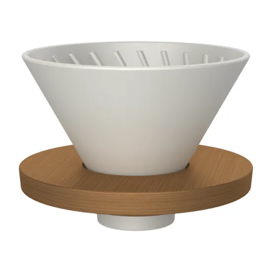 Clever Pour Over Coffee Filter Dripper with Wooden Coaster