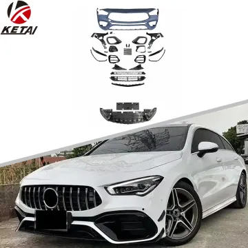 Auto Accessories CLA45 Style Front Lip Rear Diffuser Side Skirt Vents Spoiler Body Kit for BENZ W118 2019+