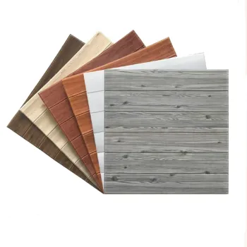 Modern 70x70cm 3D Foam Wood Grain Self-Adhesive Bedroom Wallpaper