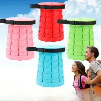 Multifunctional Telescopic Multicolor Polymer Polypropylene Anti-Slip Wear Fishing Rainbow Folding Camping Stool