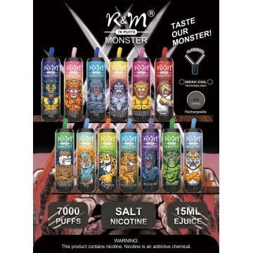 영국 R &amp; M Monster 7000 일회용 vape