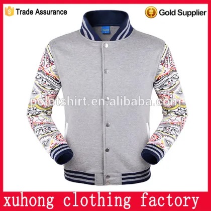 customize garment factory cheap varsity jacket with printing
