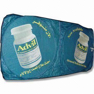 Car Windscreen Sunshade with Full-color Printing, Made of Tyvek