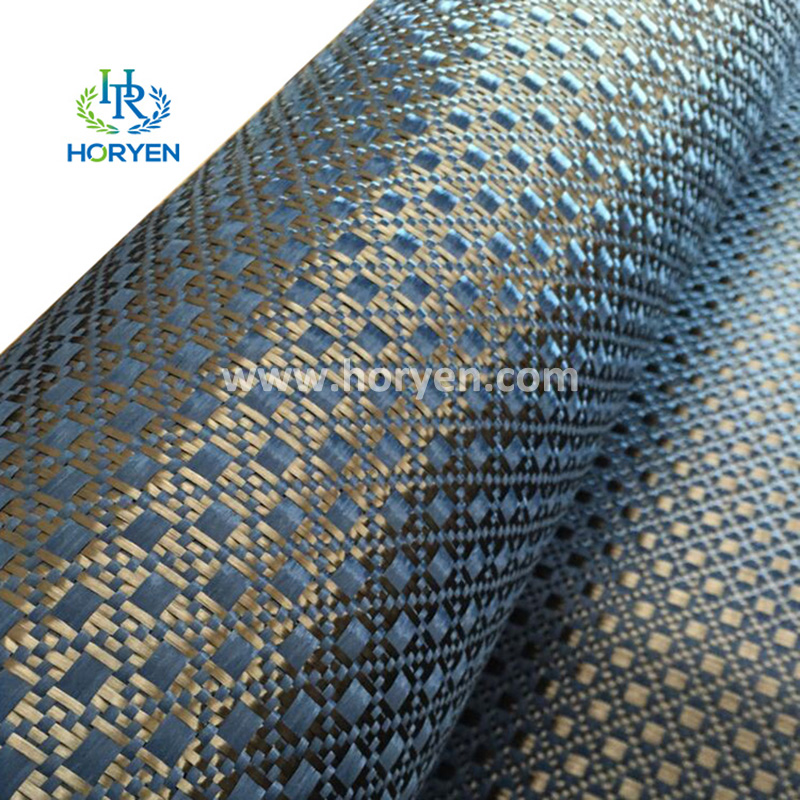 New design lightweight aramid mixed carbon fiber cloth