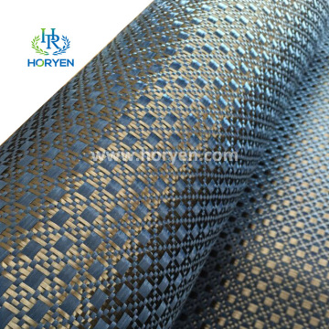 Nuevo diseño de tela de fibra de carbono mixta de aramid ligero