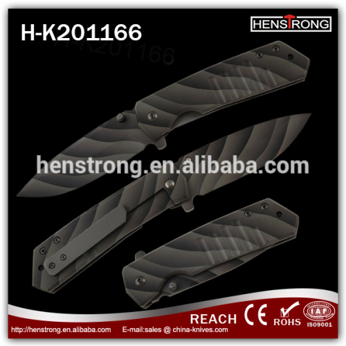 Titanium Coated Outdoor Folding Stainless Steel Knife