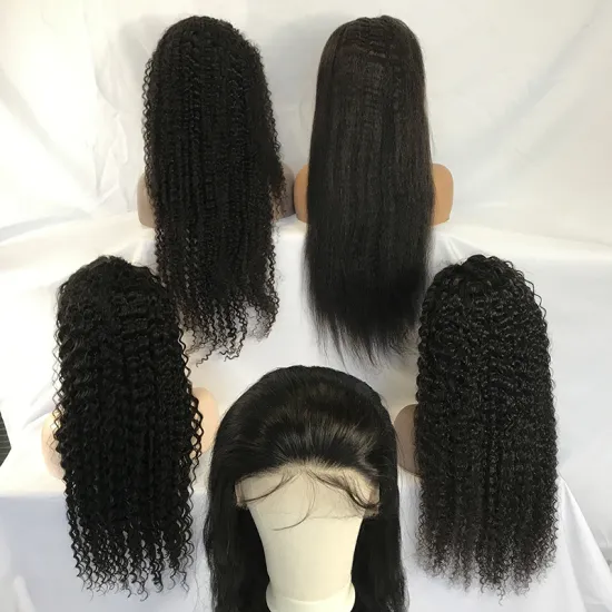 Long Straight Frontal Lace Wig4x4 ,Briazilian Hair Wig With Baby Hair,Preplucked Bleached Knots Human Hair Lace Wig
