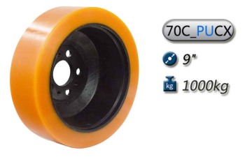 [70C]Industrial PU Iron Caster Forklift Caster Wheel