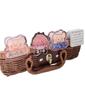 Customizable Acrylic PP Clip Plastic Anime Cartoon Bookmarks with Double-Sided Printing - No Minimum Order Quantity